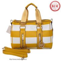 michael kors striped reizen groot geel wit boekentassen Ebay Handtassen 4kjcx558